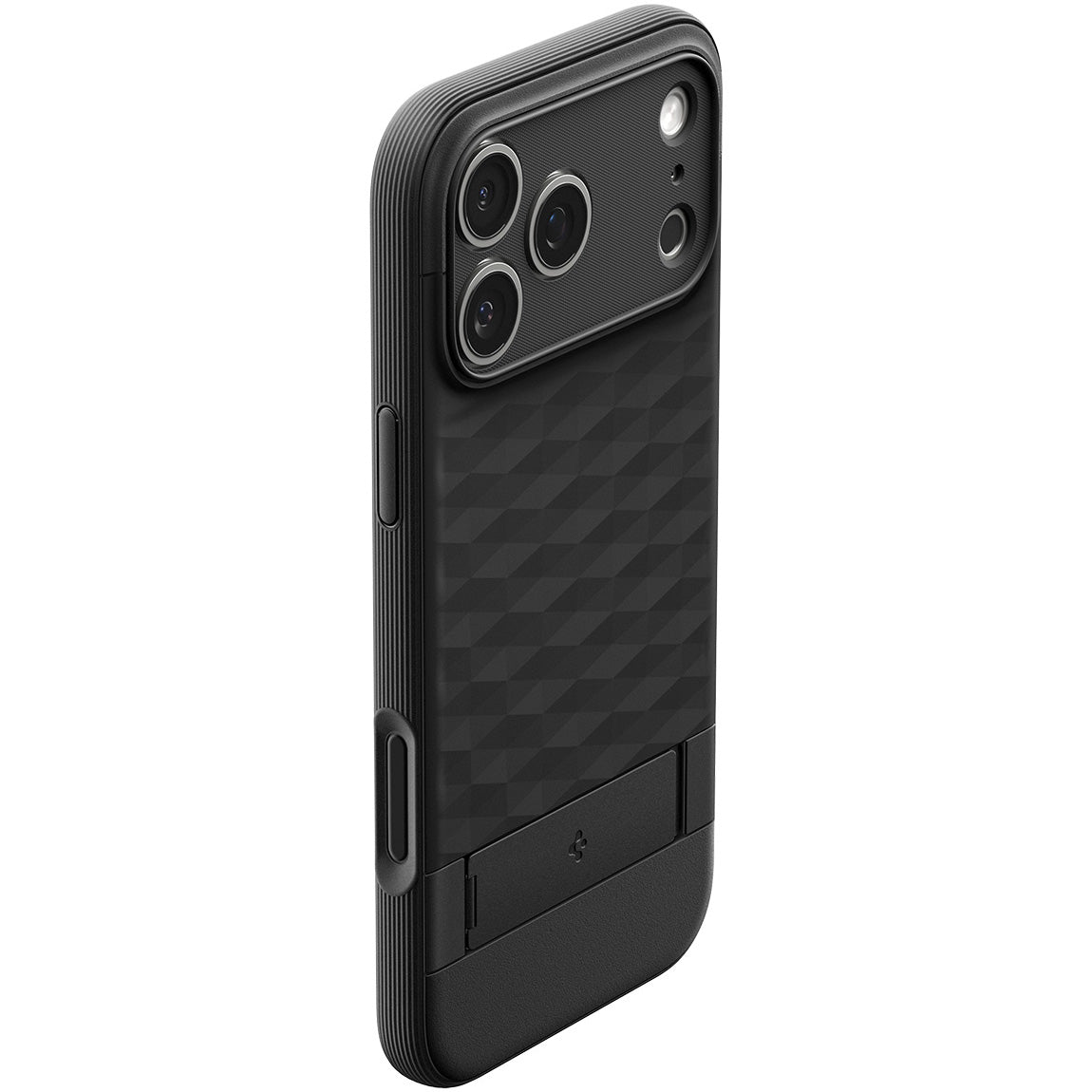 Handyhülle für iPhone 17 Pro, Spigen Parallax S Mag mit MagSafe, Schwarz