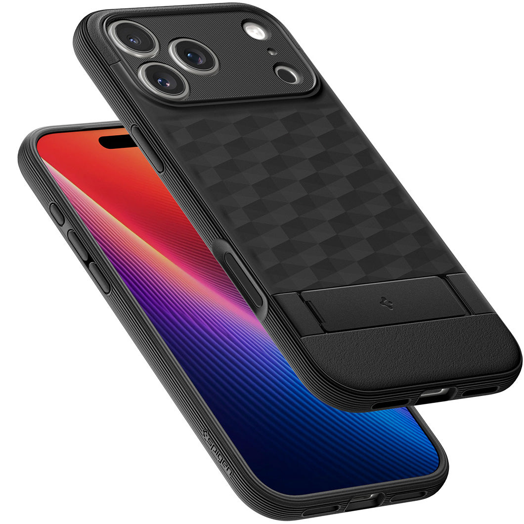 Handyhülle für iPhone 17 Pro Max, Spigen Parallax S Mag mit MagSafe, Schwarz