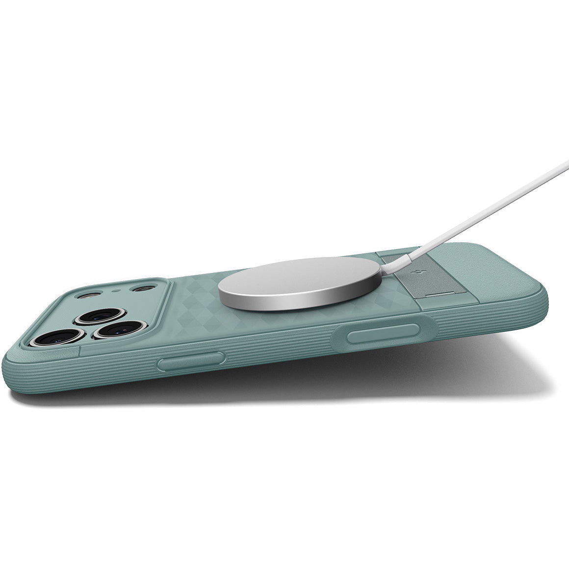 Handyhülle für iPhone 17 Pro Max, Spigen Parallax S Mag mit MagSafe, Grün