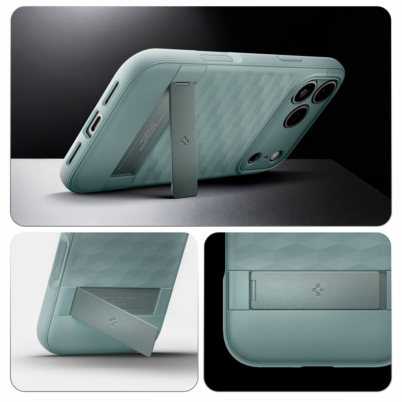 Handyhülle für iPhone 17 Pro, Spigen Parallax S Mag mit MagSafe, Grün