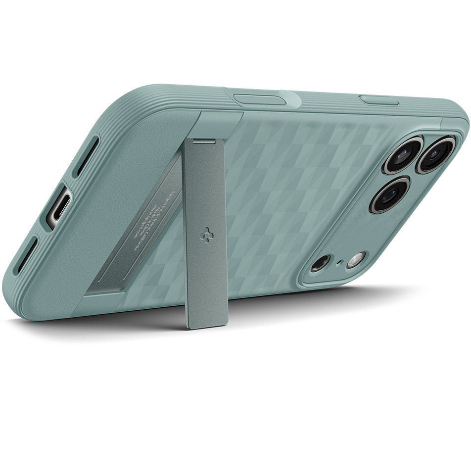 Handyhülle für iPhone 17 Pro, Spigen Parallax S Mag mit MagSafe, Grün