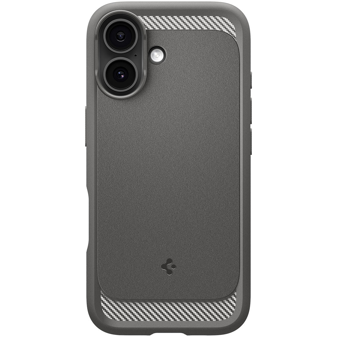 Handyhülle für iPhone 17, Spigen Rugged Armor Mag mit MagSafe, Grau