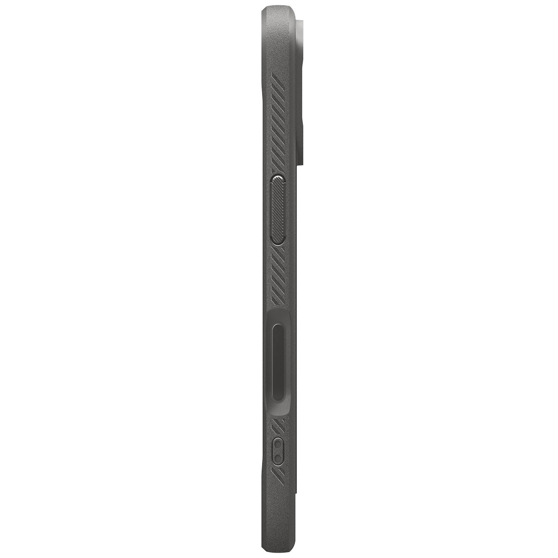 Handyhülle für iPhone 17, Spigen Rugged Armor Mag mit MagSafe, Grau