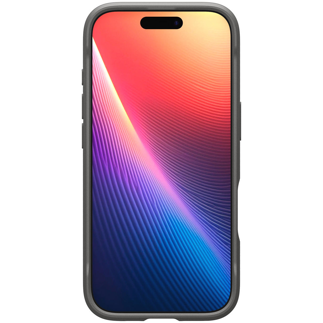 Handyhülle für iPhone 17, Spigen Rugged Armor Mag mit MagSafe, Grau
