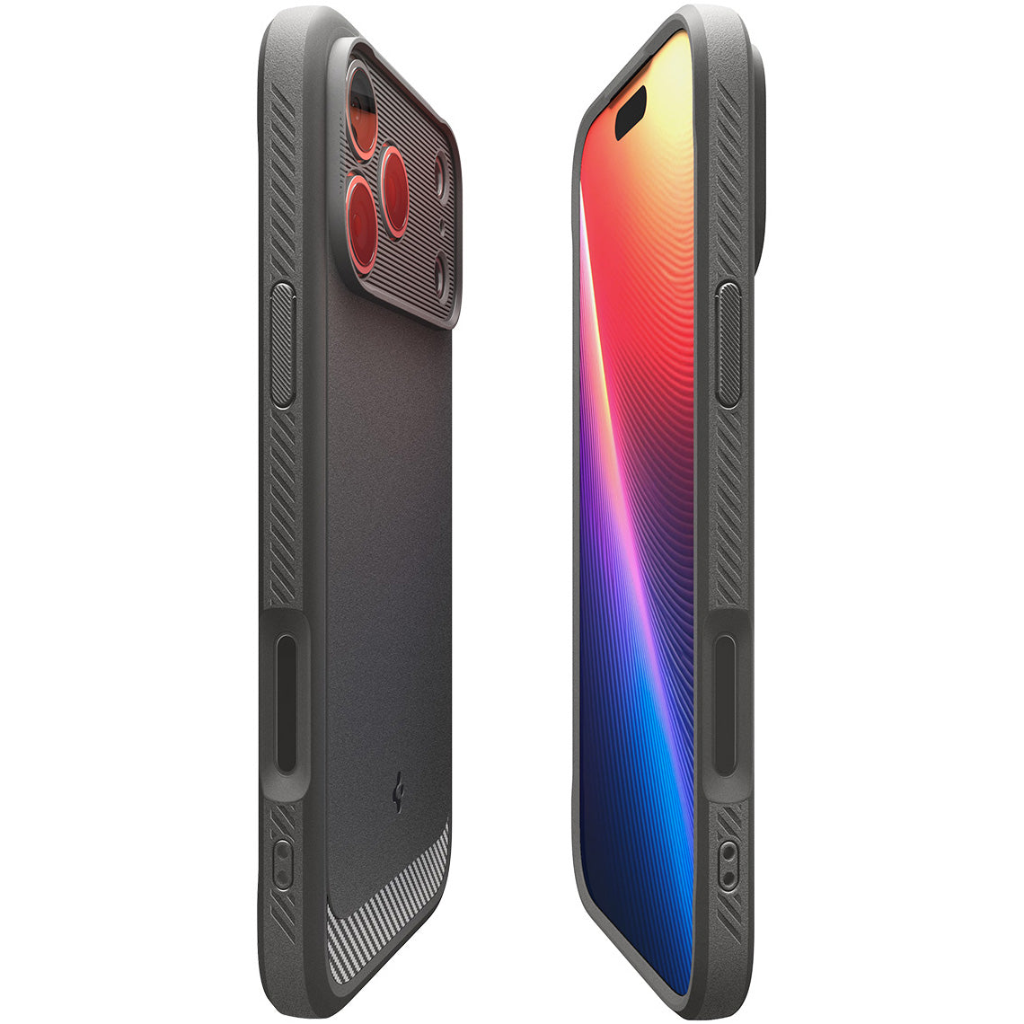 Handyhülle für iPhone 17 Pro, Spigen Rugged Armor Mag mit MagSafe, Grau