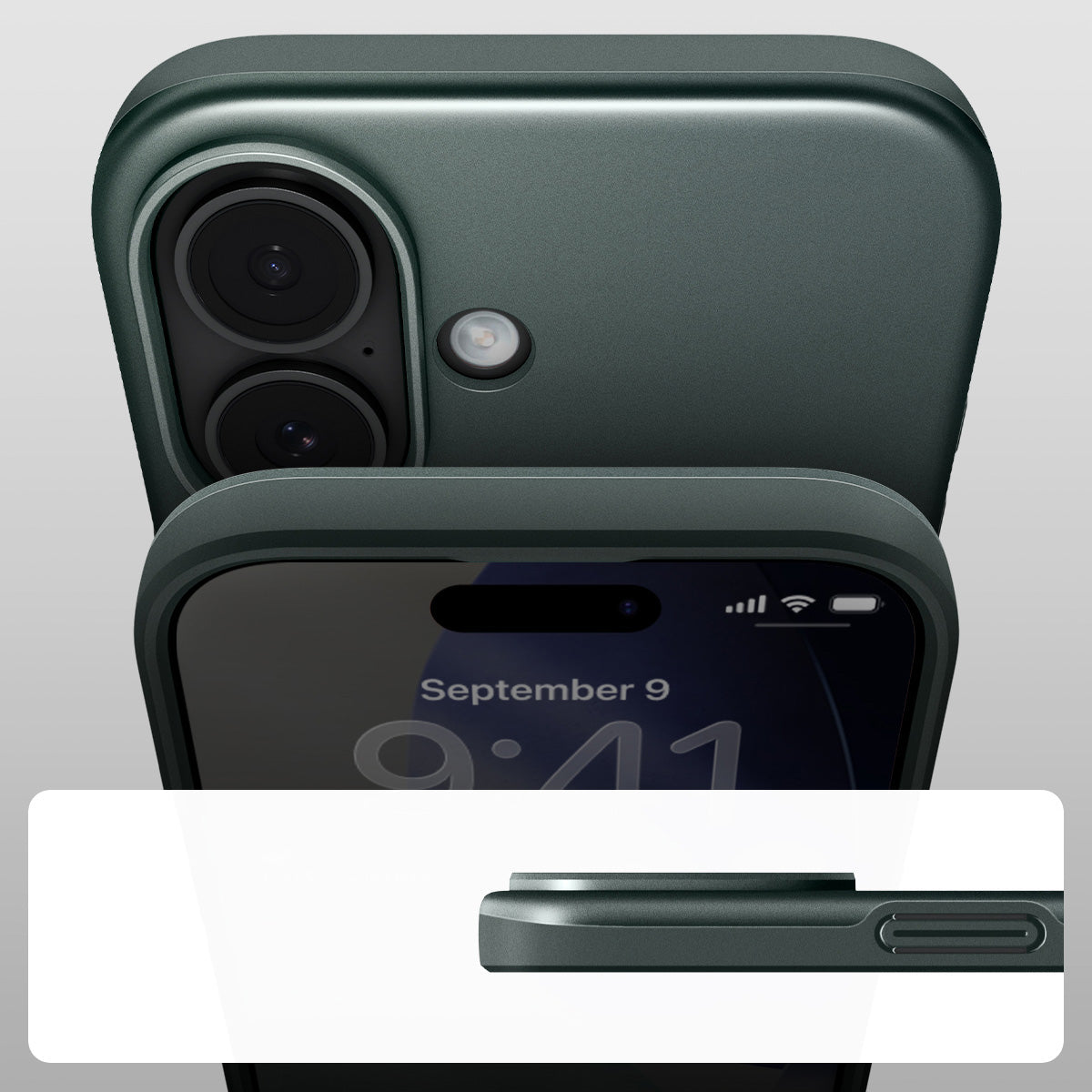 Handyhülle für iPhone 17, Spigen Thin Fit Mag mit MagSafe, Grün