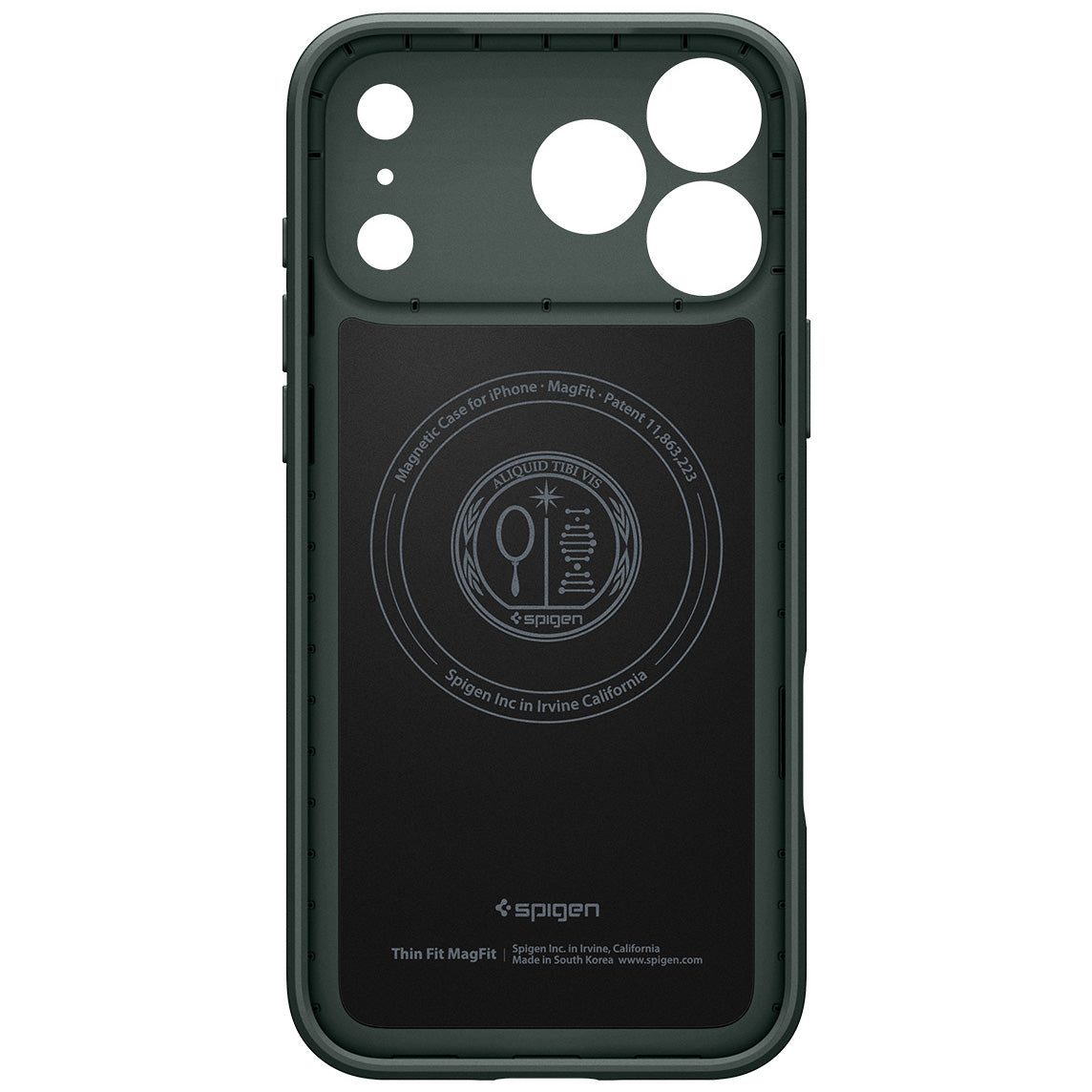 Handyhülle für iPhone 17 Pro, Spigen Thin Fit Mag mit MagSafe, Grün