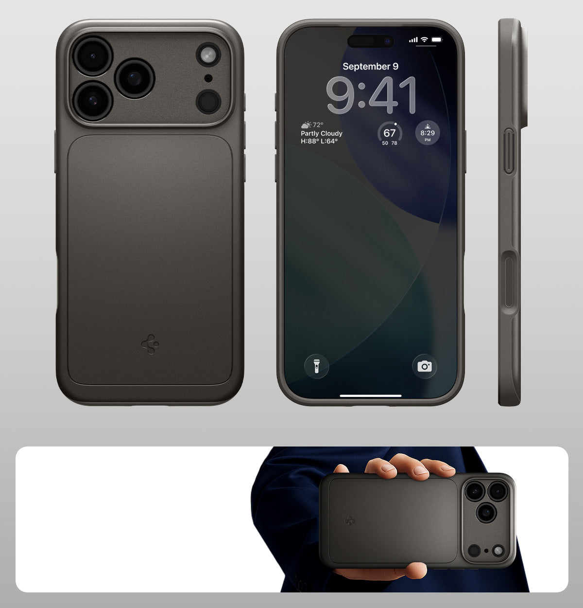 Handyhülle für iPhone 17 Pro Max, Spigen Thin Fit Mag mit MagSafe, Rotguss
