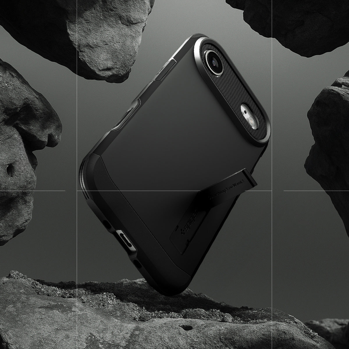 Handyhülle für iPhone Air, Spigen Tough Armor T Mag (CC) mit MagSafe, Schwarz