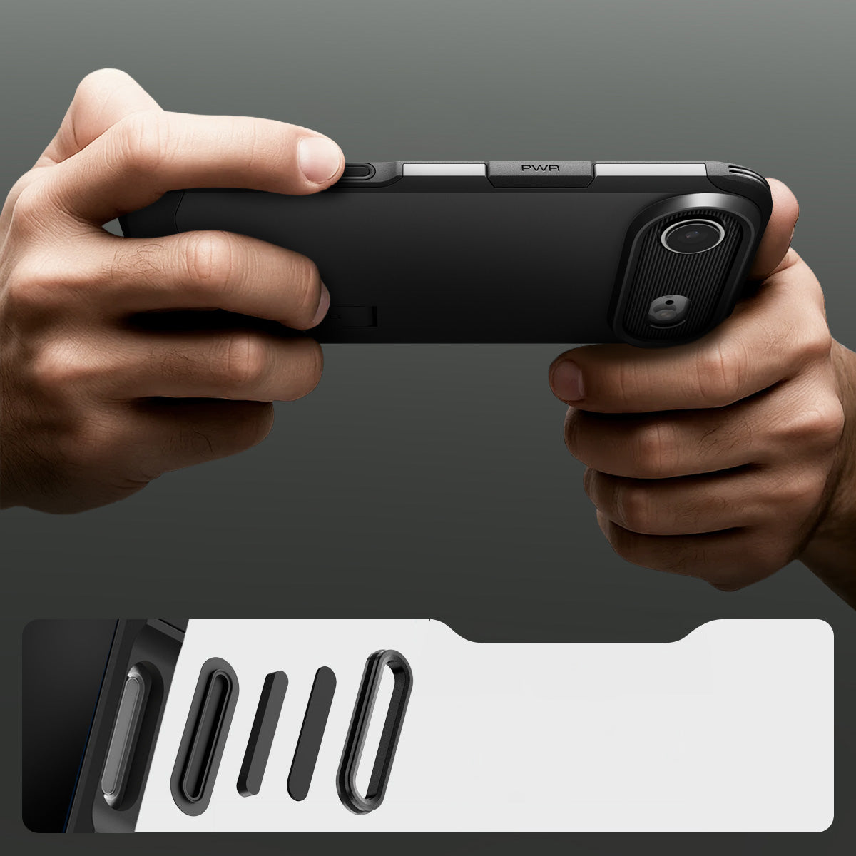 Handyhülle für iPhone Air, Spigen Tough Armor T Mag (CC) mit MagSafe, Schwarz