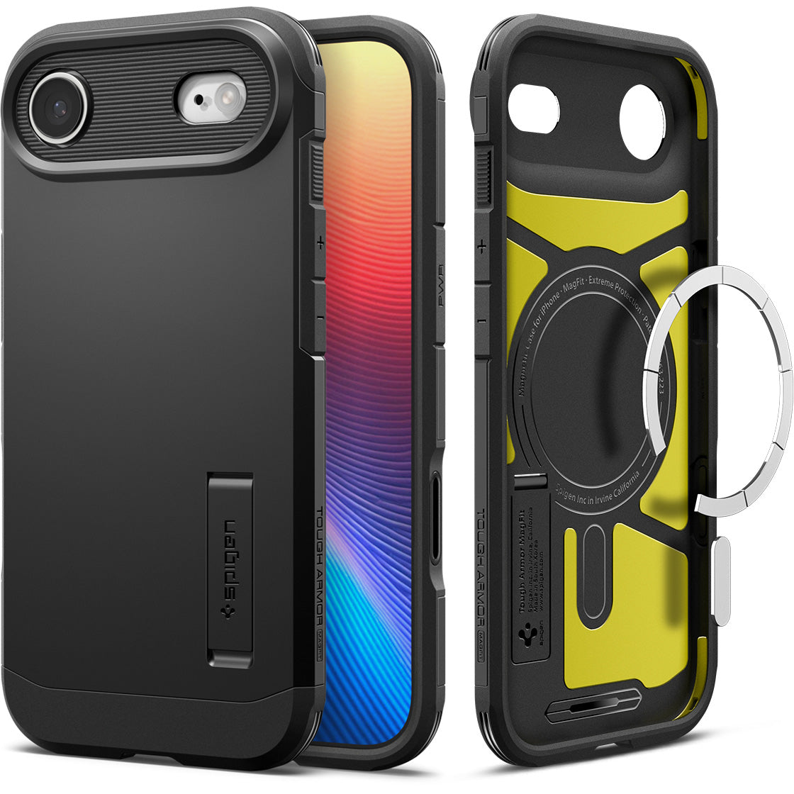 Handyhülle für iPhone Air, Spigen Tough Armor T Mag (CC) mit MagSafe, Schwarz