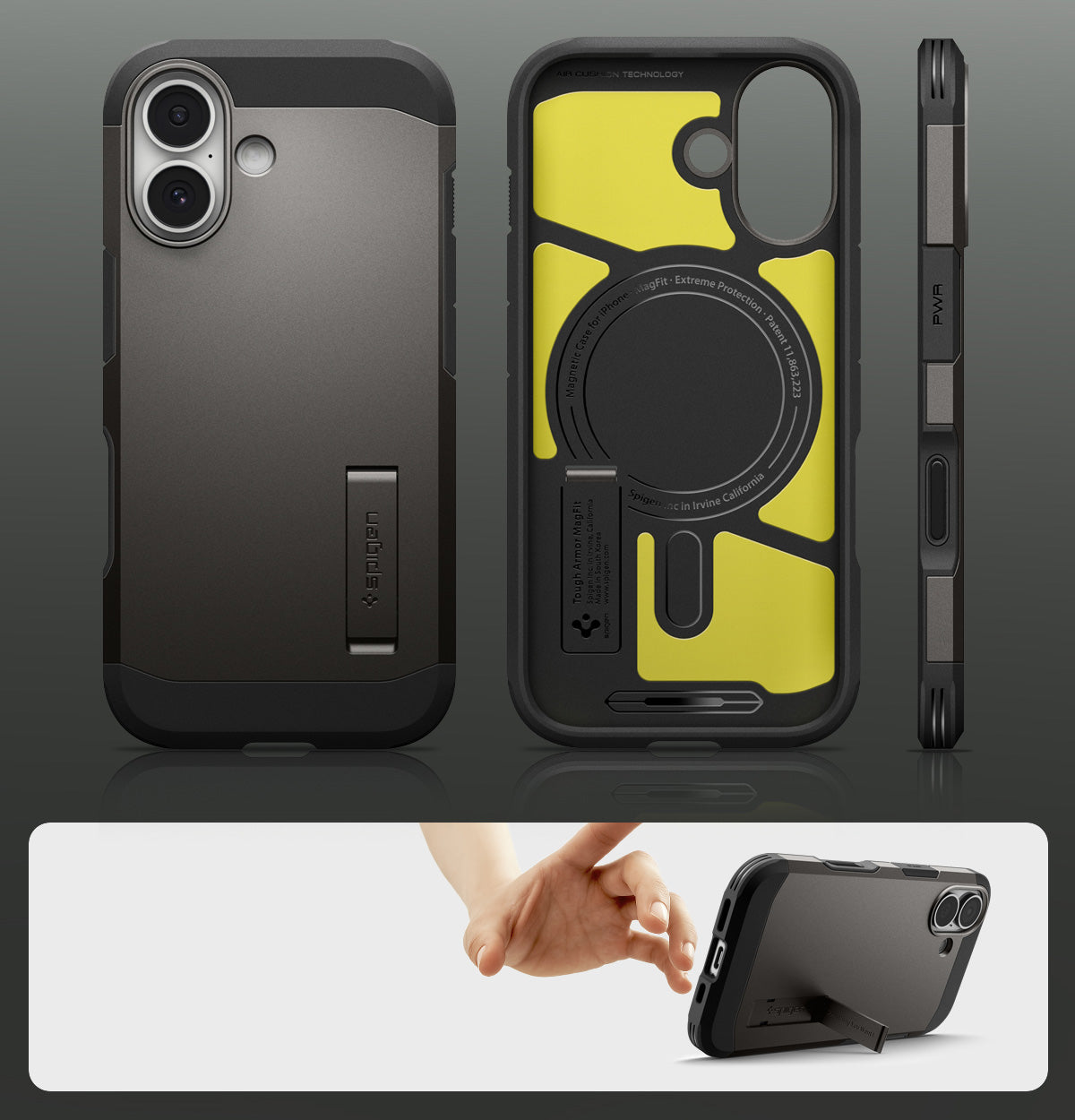 Handyhülle für iPhone 17, Spigen Tough Armor T Mag (CC) mit MagSafe, Rotguss