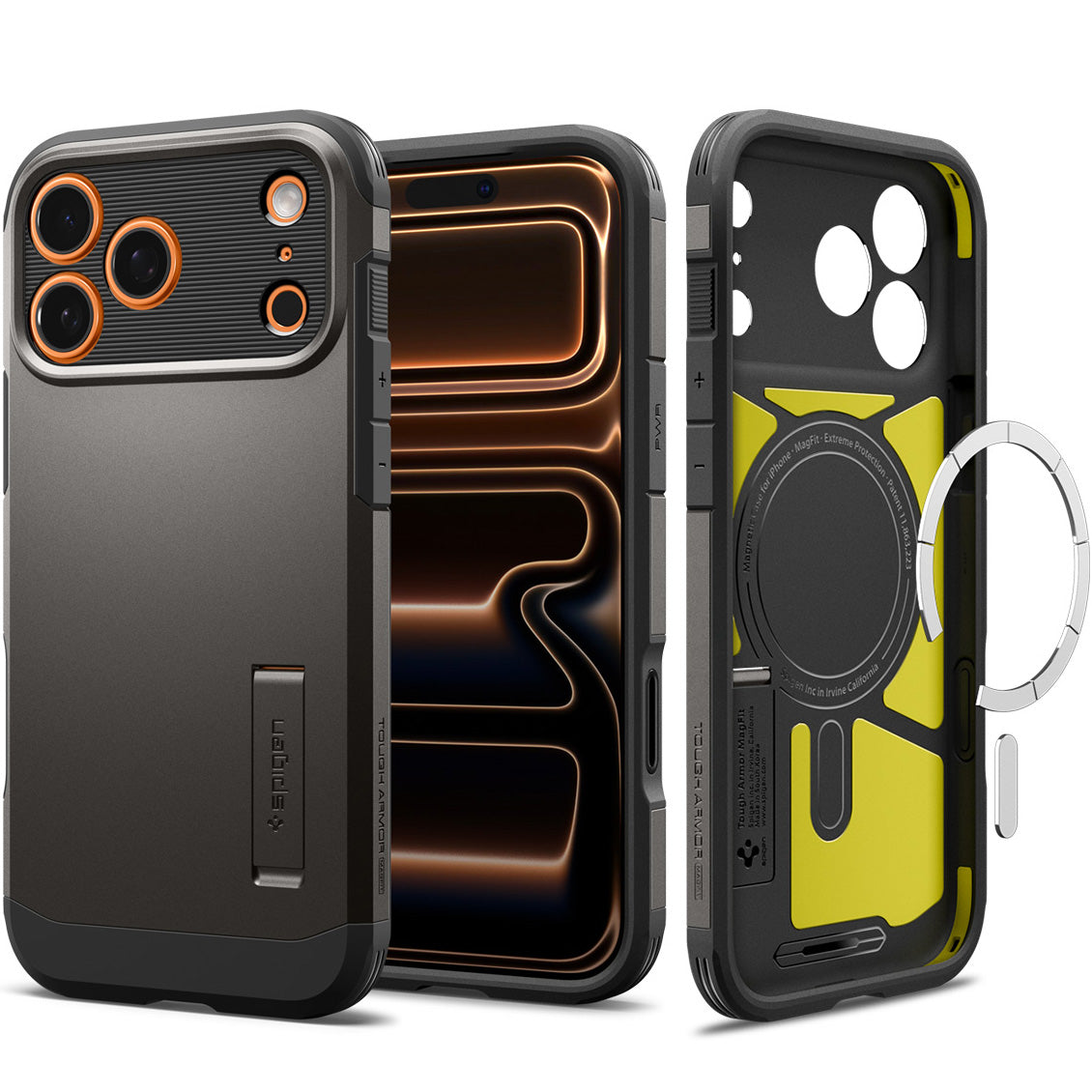 Handyhülle für iPhone 17 Pro, Spigen Tough Armor T Mag (CC) mit MagSafe, Rotguss