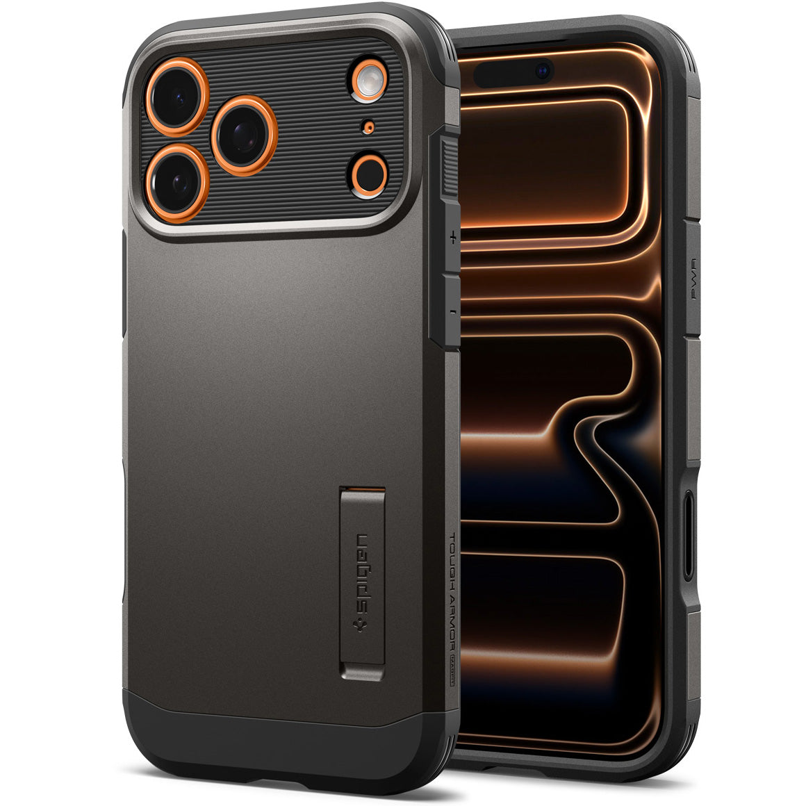 Handyhülle für iPhone 17 Pro Max, Spigen Tough Armor T Mag (CC) mit MagSafe, Rotguss