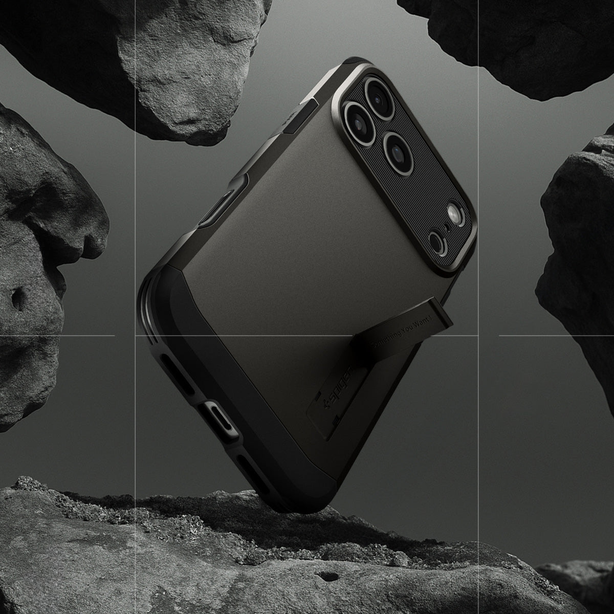 Handyhülle für iPhone 17 Pro Max, Spigen Tough Armor T Mag (CC) mit MagSafe, Rotguss