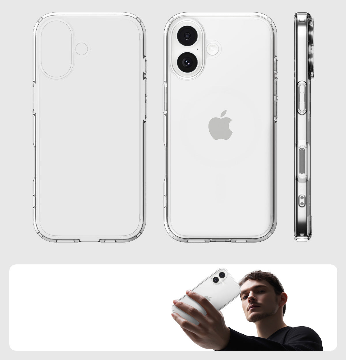 Handyhülle für iPhone 17, Spigen Ultra Hybrid, Transparent