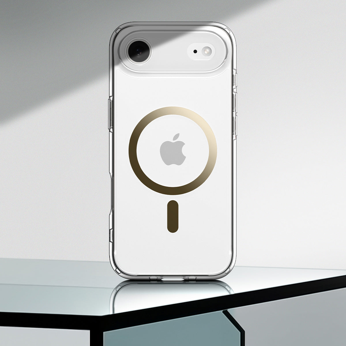 Handyhülle für iPhone Air, Spigen Ultra Hybrid Mag mit MagSafe, Transparent-Golden