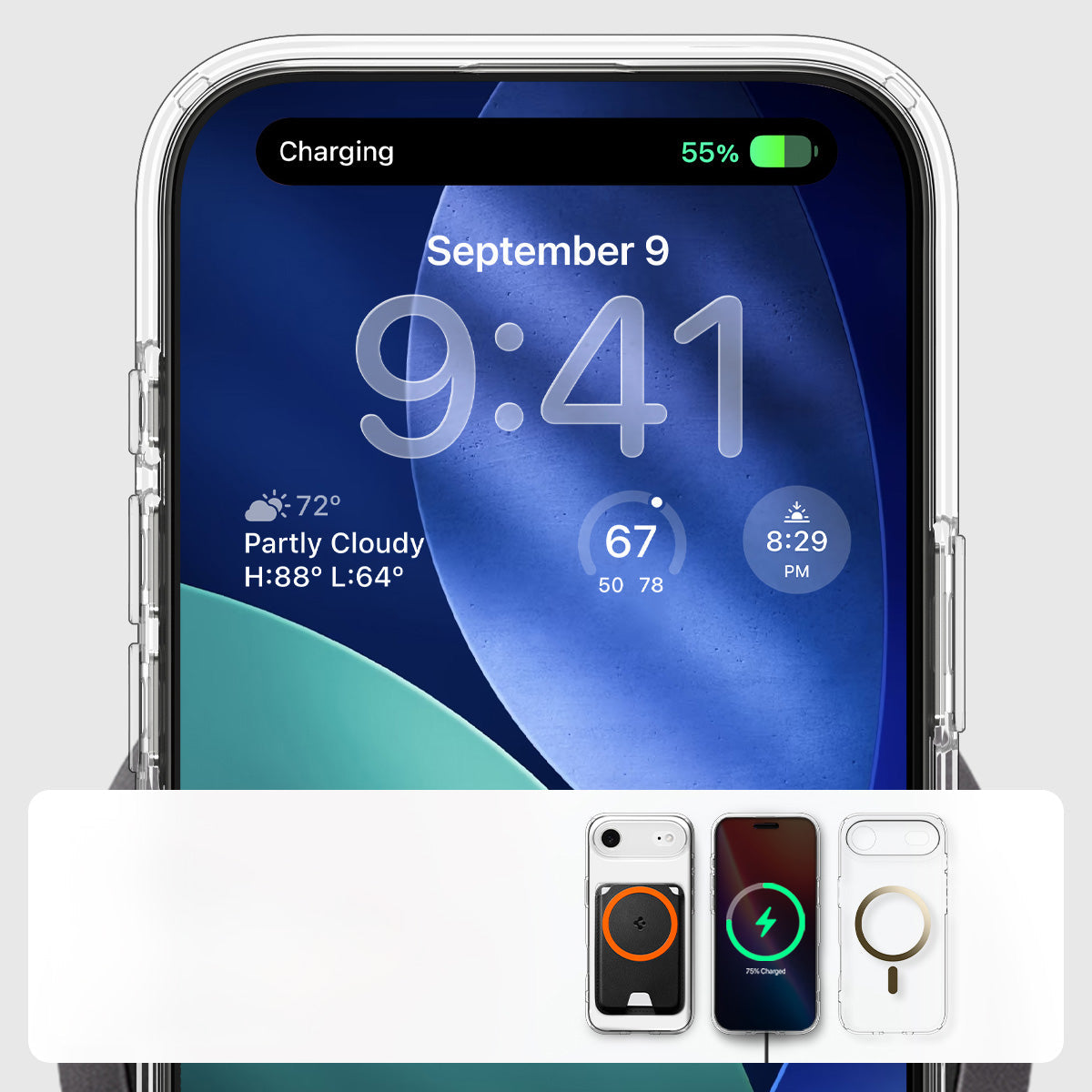 Handyhülle für iPhone Air, Spigen Ultra Hybrid Mag mit MagSafe, Transparent-Golden
