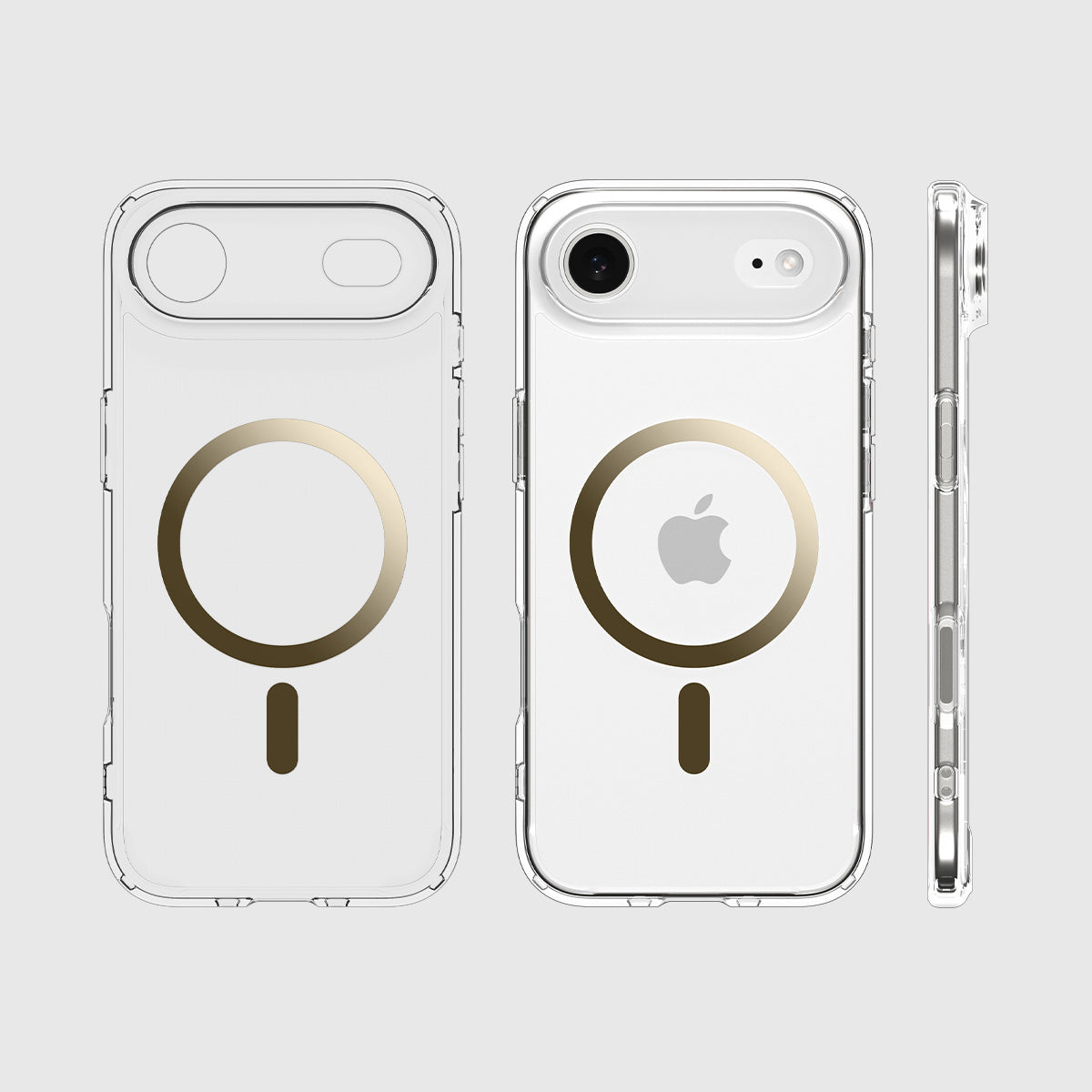 Handyhülle für iPhone Air, Spigen Ultra Hybrid Mag mit MagSafe, Transparent-Golden