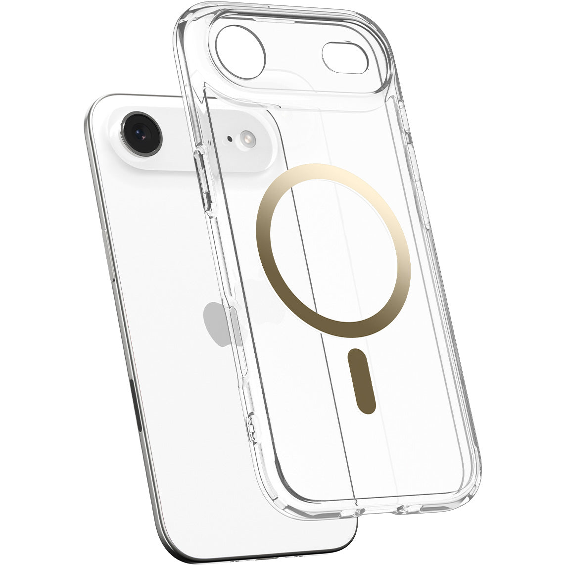 Handyhülle für iPhone Air, Spigen Ultra Hybrid Mag mit MagSafe, Transparent-Golden