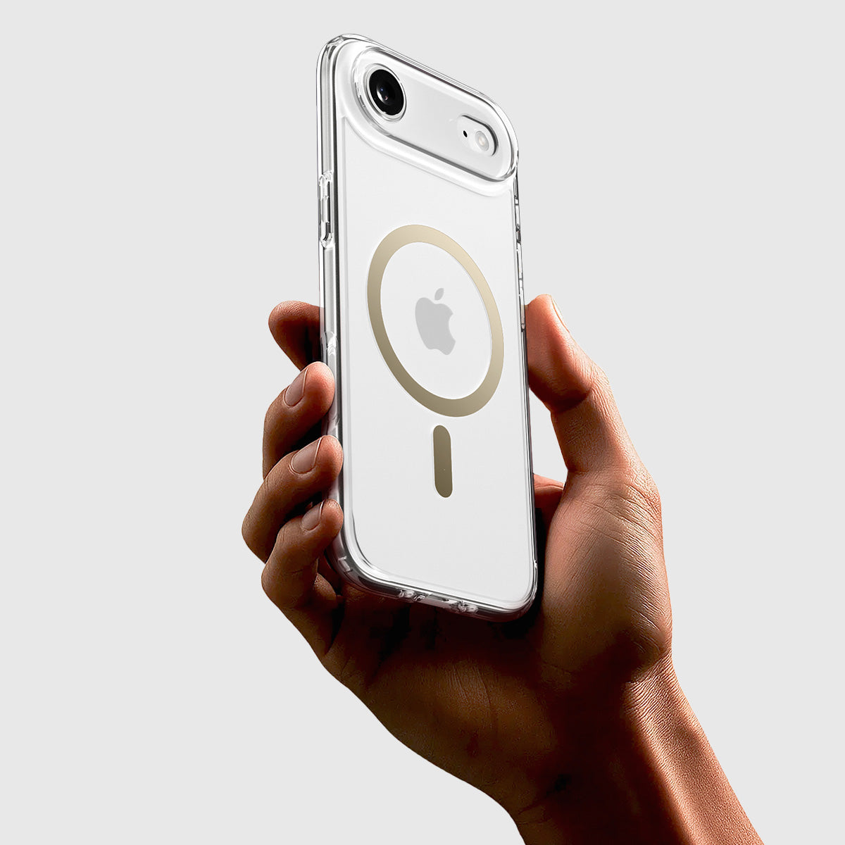 Handyhülle für iPhone Air, Spigen Ultra Hybrid Mag mit MagSafe, Transparent-Golden