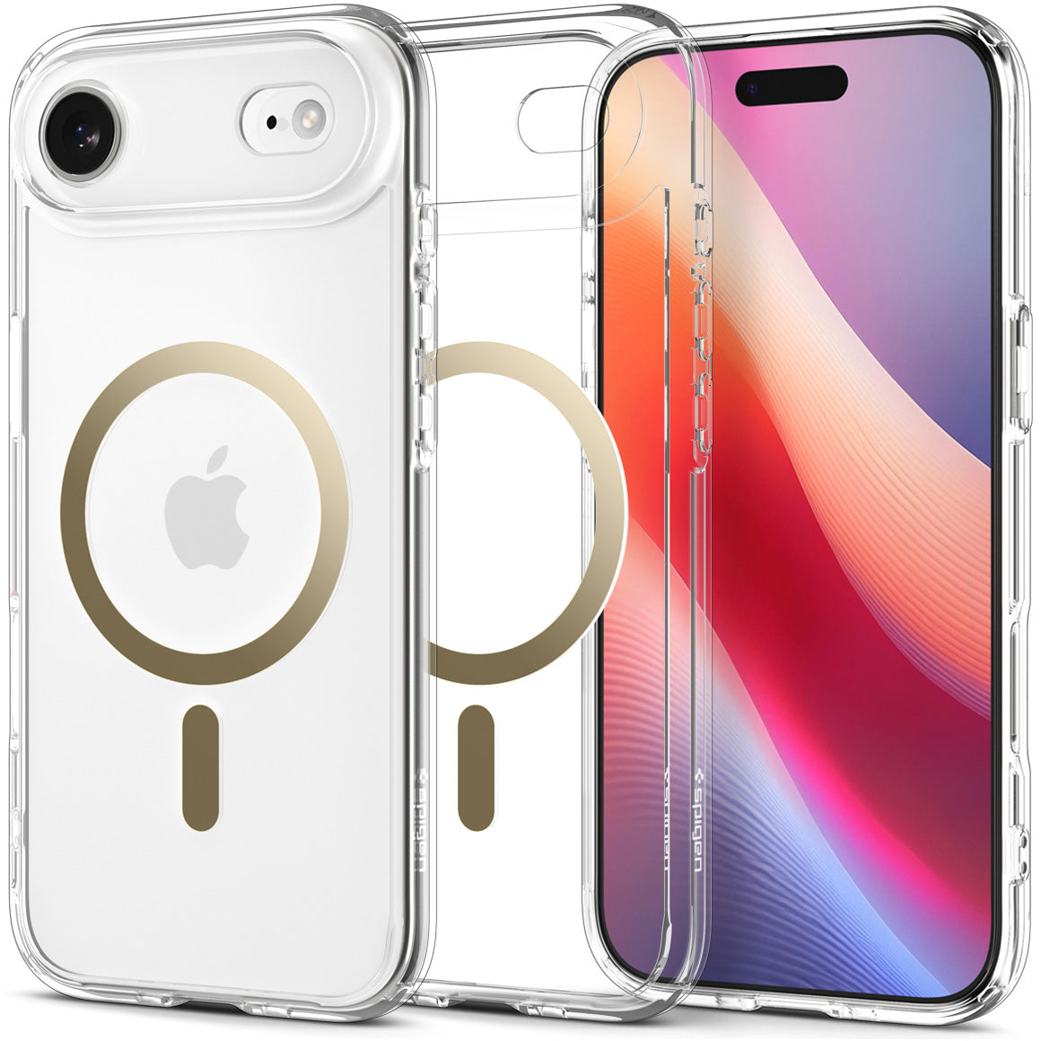 Handyhülle für iPhone Air, Spigen Ultra Hybrid Mag mit MagSafe, Transparent-Golden
