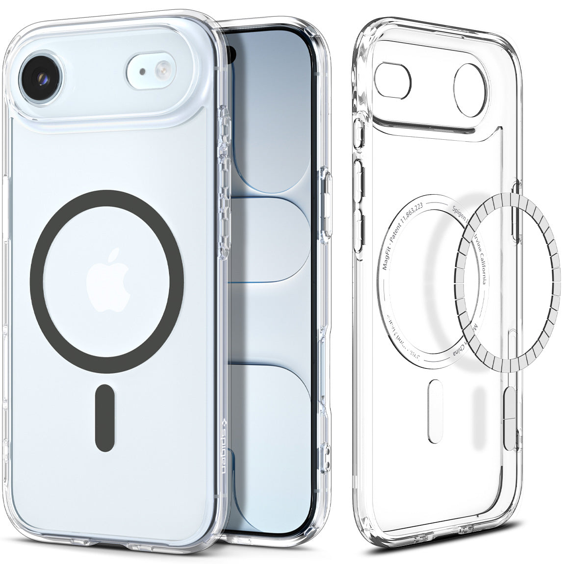 Handyhülle für iPhone Air, Spigen Ultra Hybrid Mag mit MagSafe, Transparent-Grau
