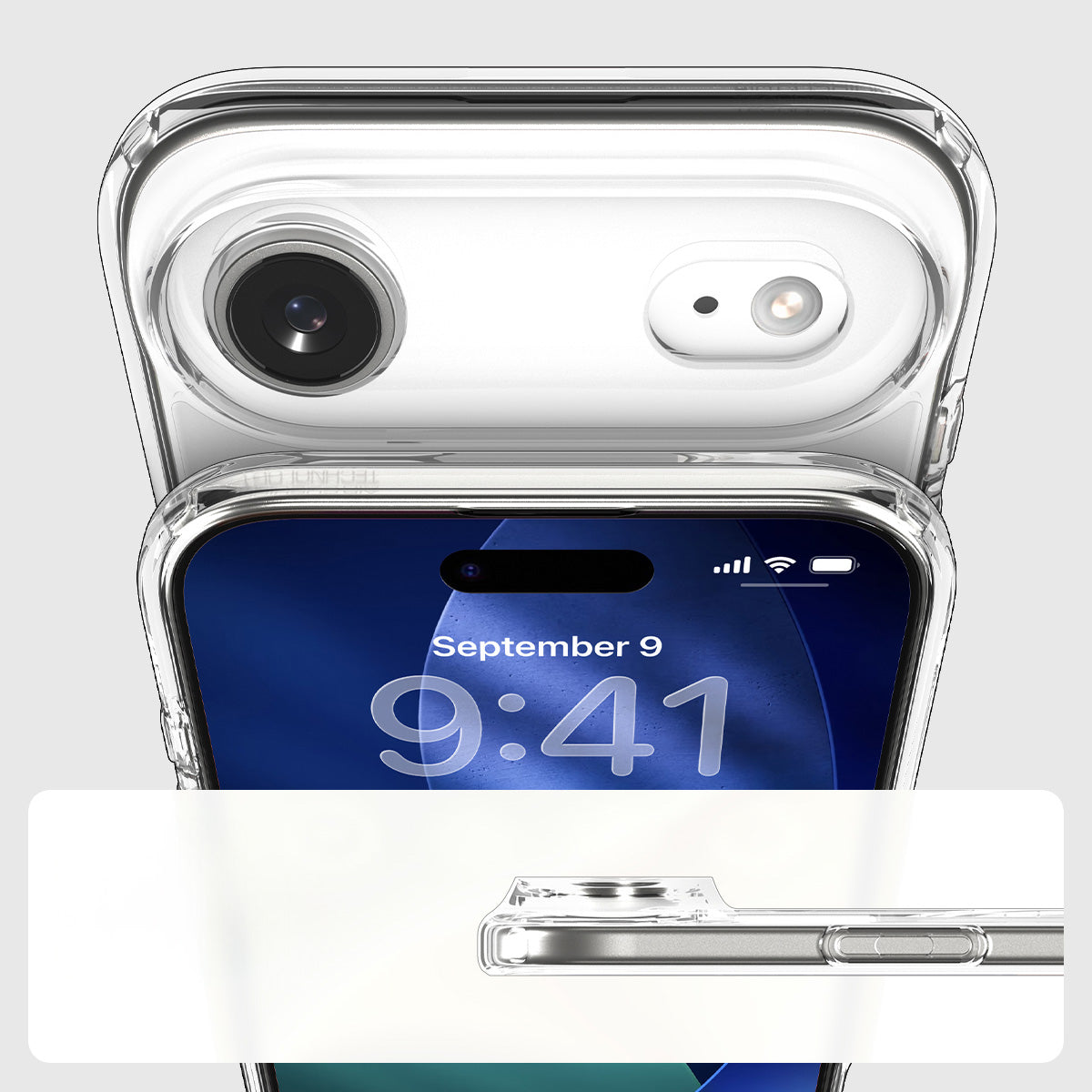 Handyhülle für iPhone Air, Spigen Ultra Hybrid Mag mit MagSafe, Transparent-Grau