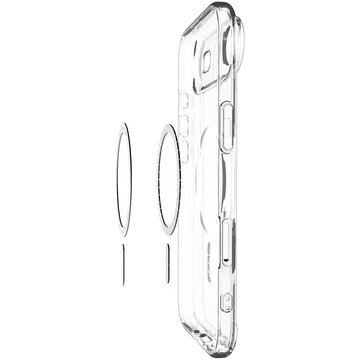 Handyhülle für iPhone Air, Spigen Ultra Hybrid Mag mit MagSafe, Transparent-Grau