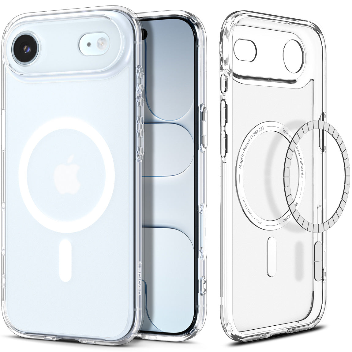 Handyhülle für iPhone Air, Spigen Ultra Hybrid Mag mit MagSafe, Durchscheinend-Weiß