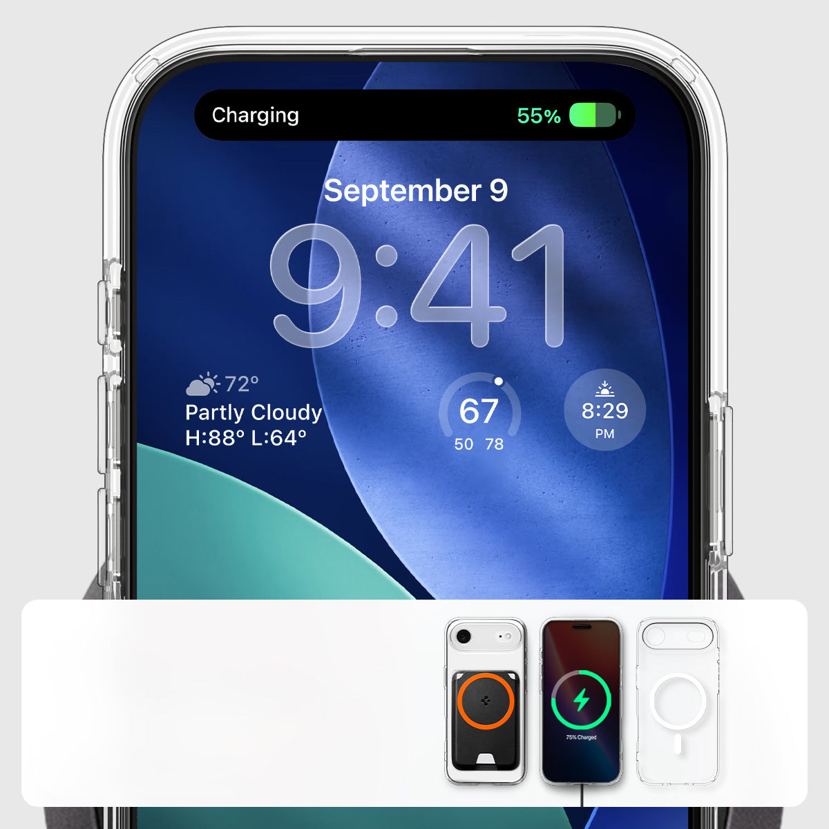Handyhülle für iPhone Air, Spigen Ultra Hybrid Mag mit MagSafe, Durchscheinend-Weiß