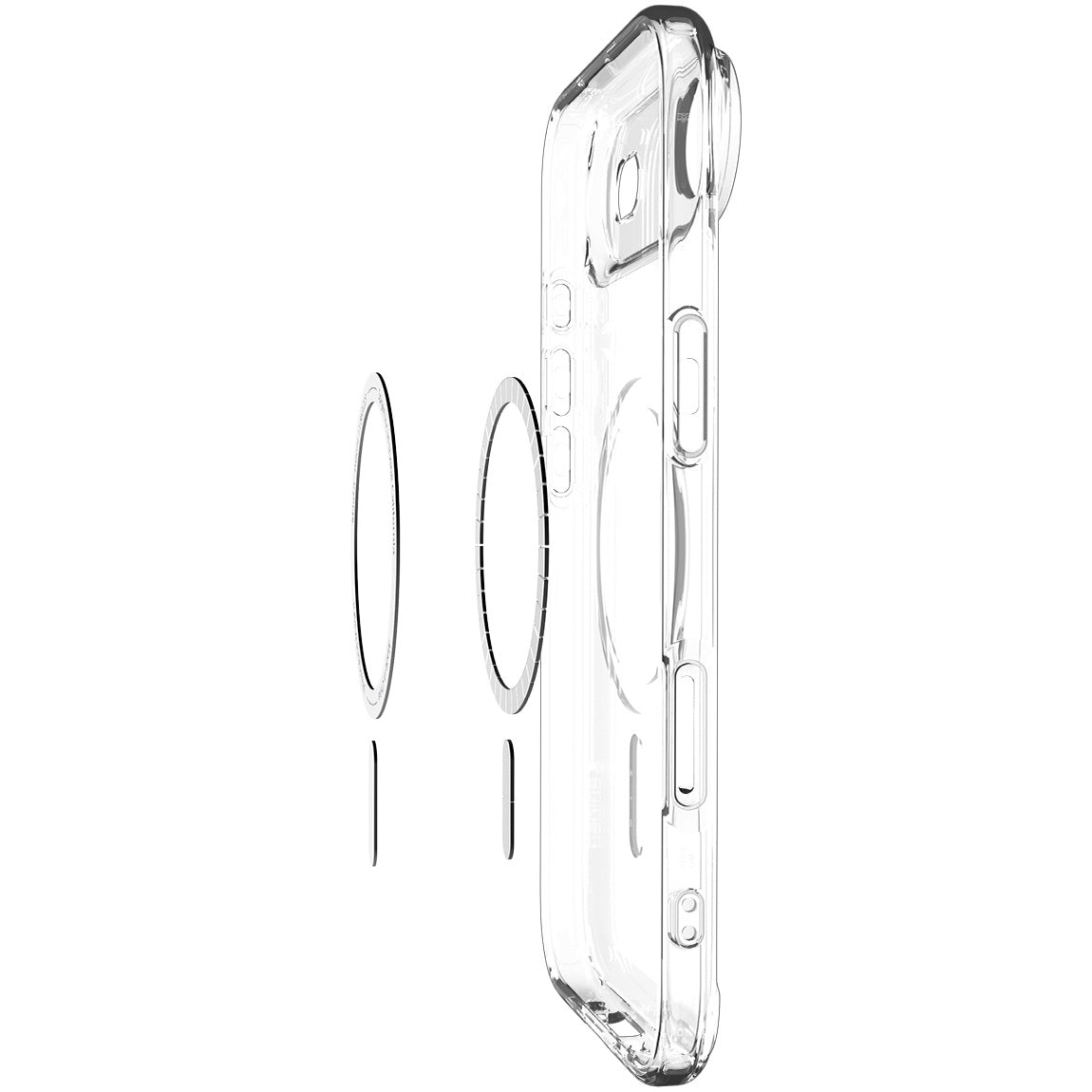 Handyhülle für iPhone Air, Spigen Ultra Hybrid Mag mit MagSafe, Durchscheinend-Weiß