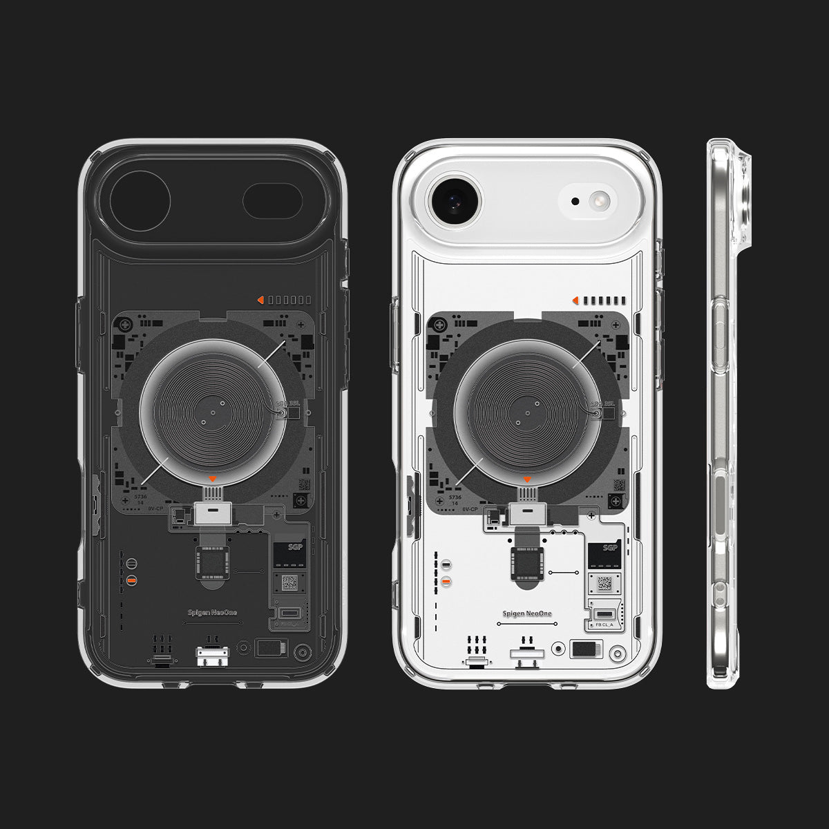Handyhülle für iPhone Air, Spigen Ultra Hybrid Mag mit MagSafe, Transparent-Gemustert (Neo One)
