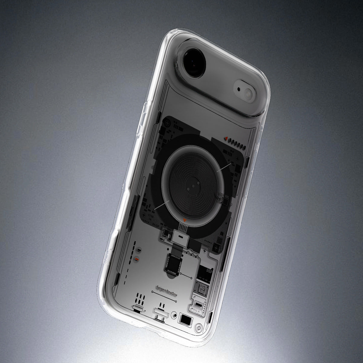 Handyhülle für iPhone Air, Spigen Ultra Hybrid Mag mit MagSafe, Transparent-Gemustert (Neo One)
