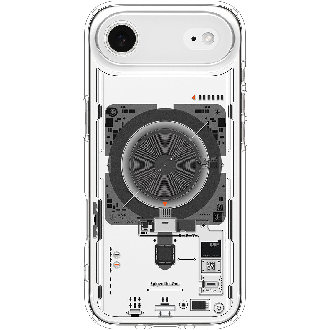 Handyhülle für iPhone Air, Spigen Ultra Hybrid Mag mit MagSafe, Transparent-Gemustert (Neo One)