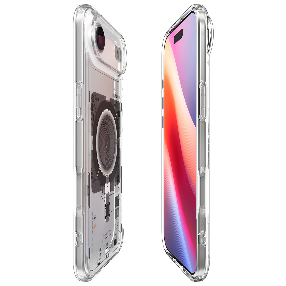 Handyhülle für iPhone Air, Spigen Ultra Hybrid Mag mit MagSafe, Transparent-Gemustert (Neo One)