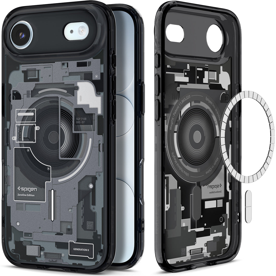 Handyhülle für iPhone Air, Spigen Ultra Hybrid Mag mit MagSafe, Rauchfarben-Grau (Zero One)