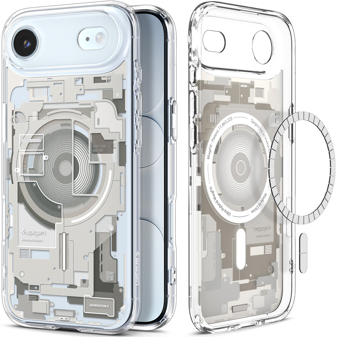 Handyhülle für iPhone Air, Spigen Ultra Hybrid Mag mit MagSafe, Beige-Transparent (Zero One)