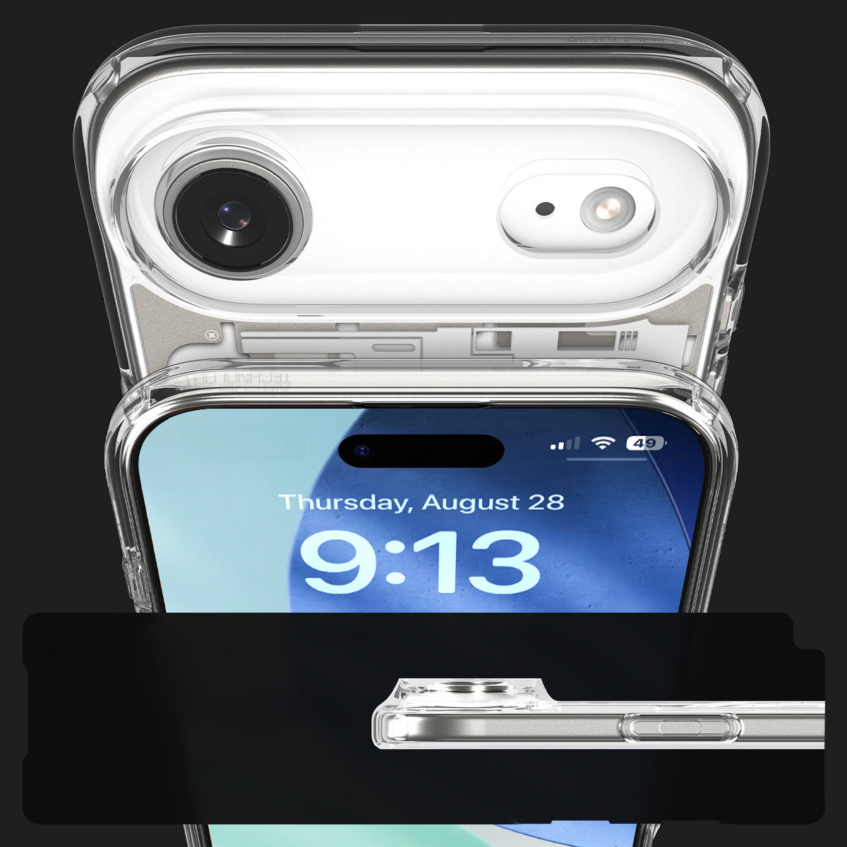 Handyhülle für iPhone Air, Spigen Ultra Hybrid Mag mit MagSafe, Beige-Transparent (Zero One)