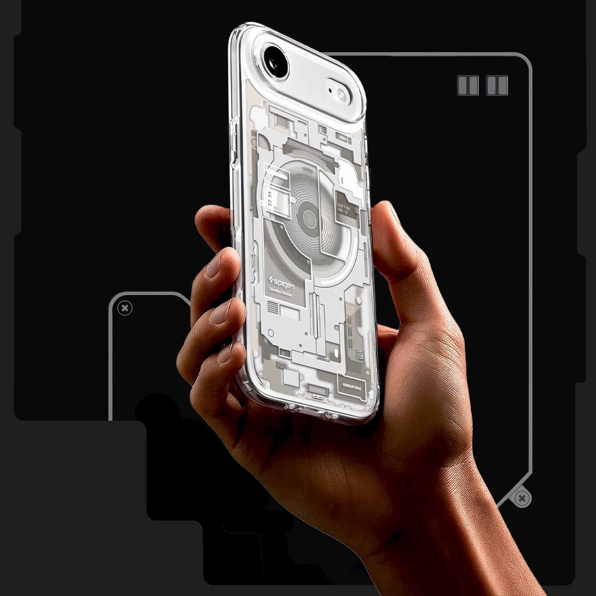 Handyhülle für iPhone Air, Spigen Ultra Hybrid Mag mit MagSafe, Beige-Transparent (Zero One)