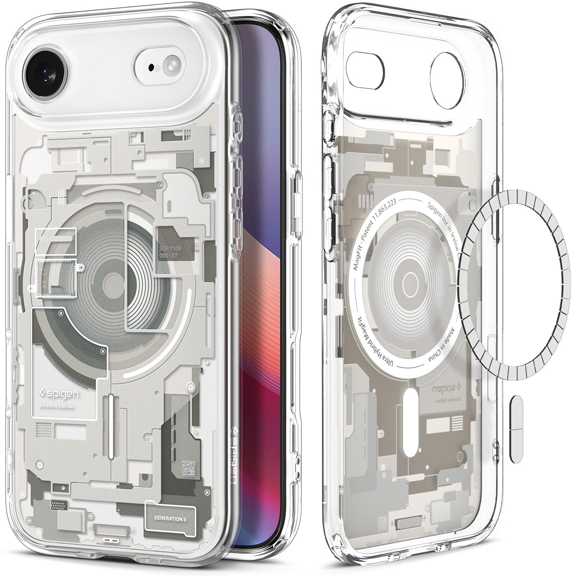 Handyhülle für iPhone Air, Spigen Ultra Hybrid Mag mit MagSafe, Beige-Transparent (Zero One)