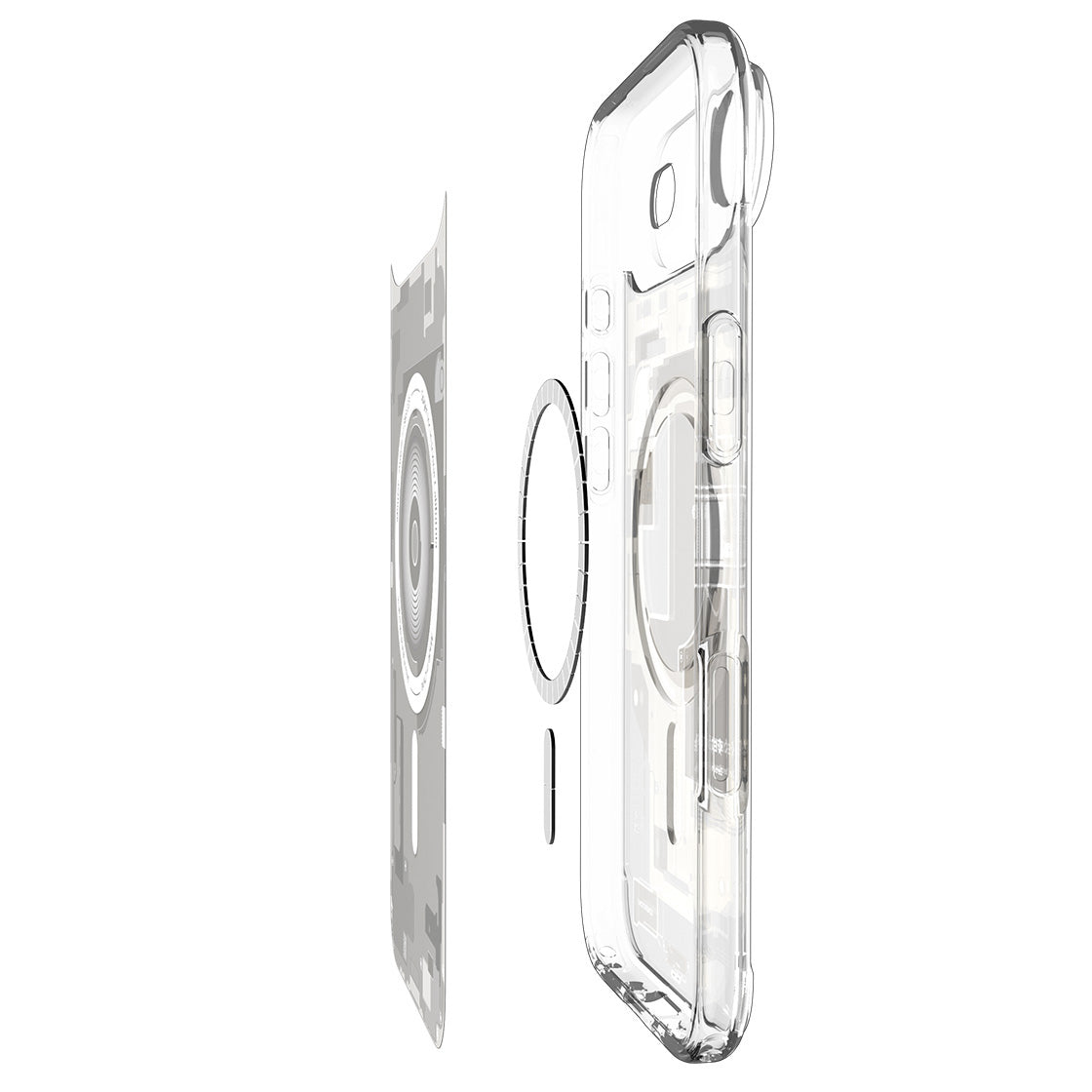 Handyhülle für iPhone Air, Spigen Ultra Hybrid Mag mit MagSafe, Beige-Transparent (Zero One)