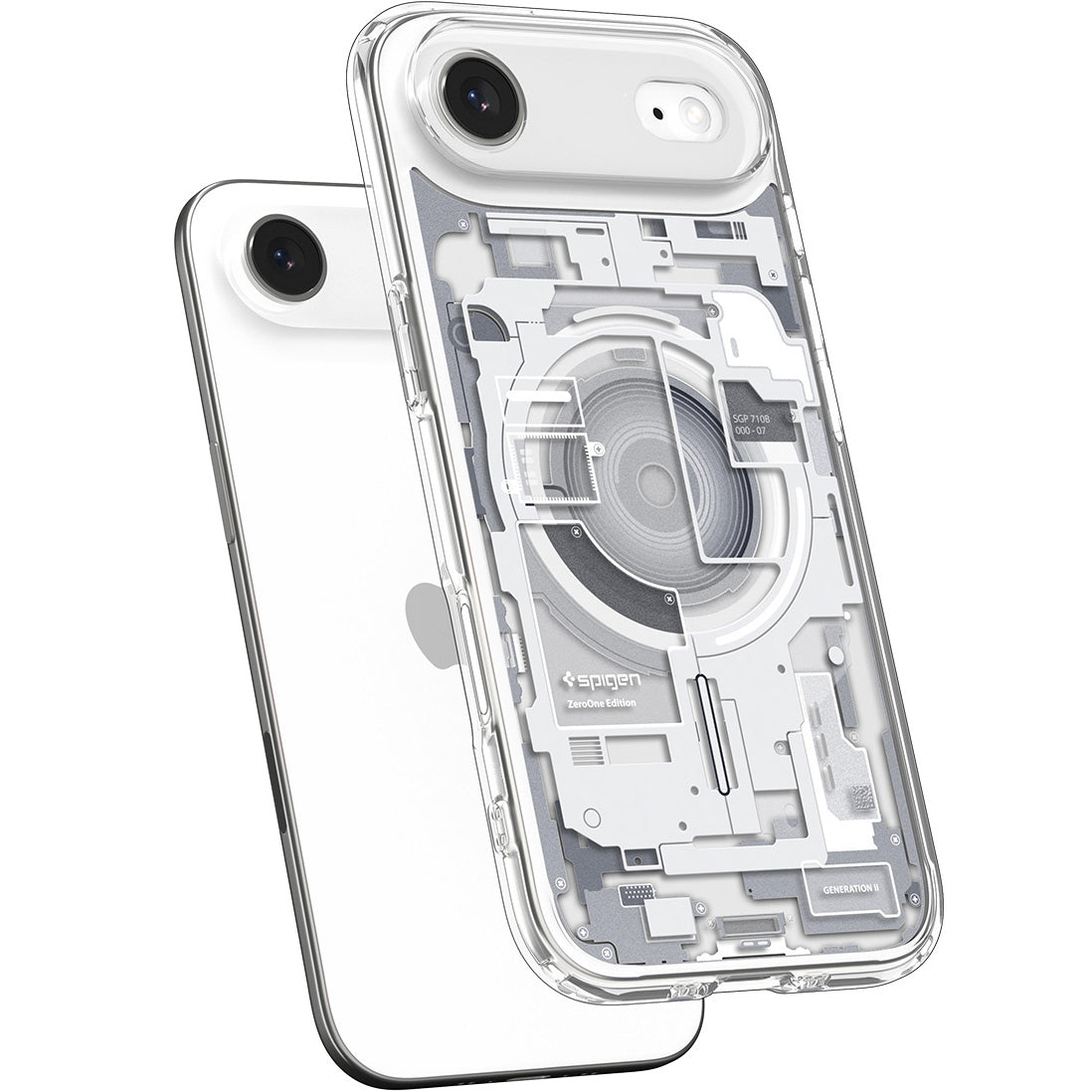 Handyhülle für iPhone Air, Spigen Ultra Hybrid Mag mit MagSafe, Weiß-Grau (Zero One)
