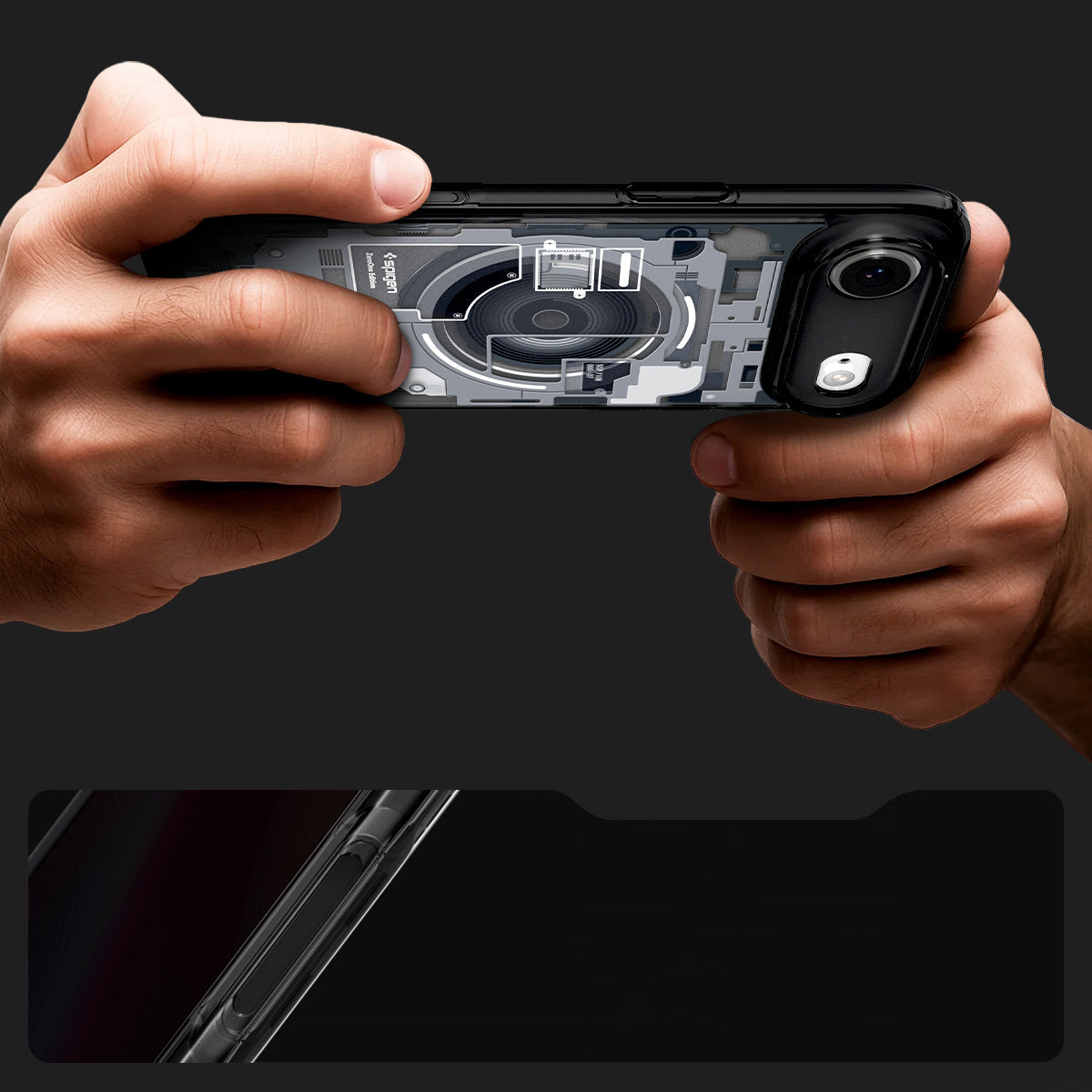 Handyhülle für iPhone Air, Spigen Ultra Hybrid Mag mit MagSafe, Weiß-Grau (Zero One)