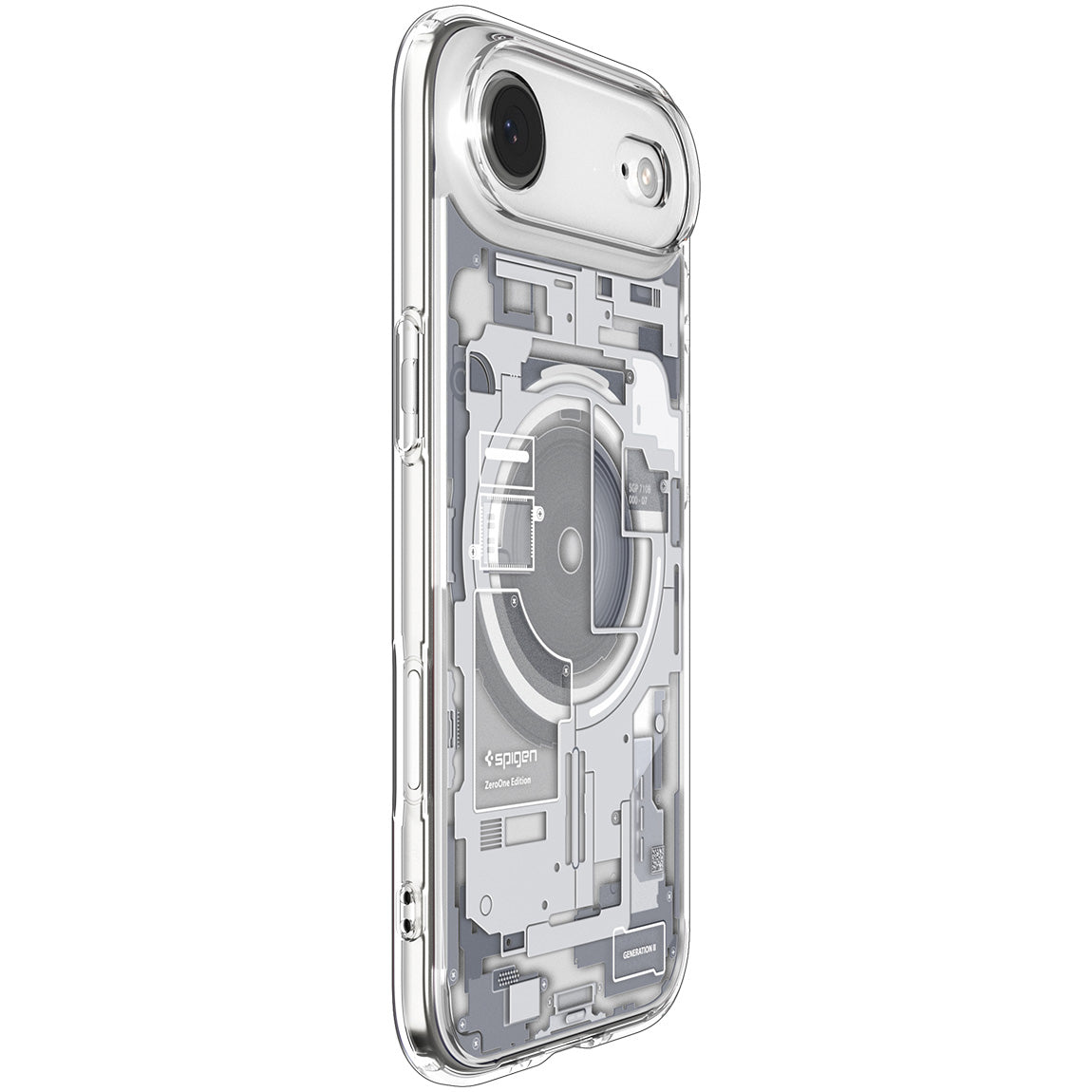 Handyhülle für iPhone Air, Spigen Ultra Hybrid Mag mit MagSafe, Weiß-Grau (Zero One)
