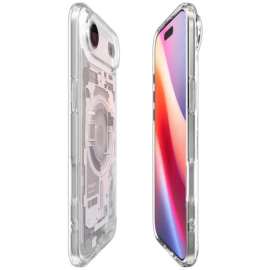 Handyhülle für iPhone Air, Spigen Ultra Hybrid Mag mit MagSafe, Weiß-Grau (Zero One)