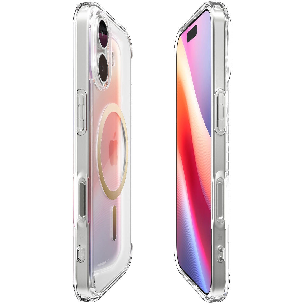Handyhülle für iPhone 17, Spigen Ultra Hybrid Mag mit MagSafe, Transparent-Golden