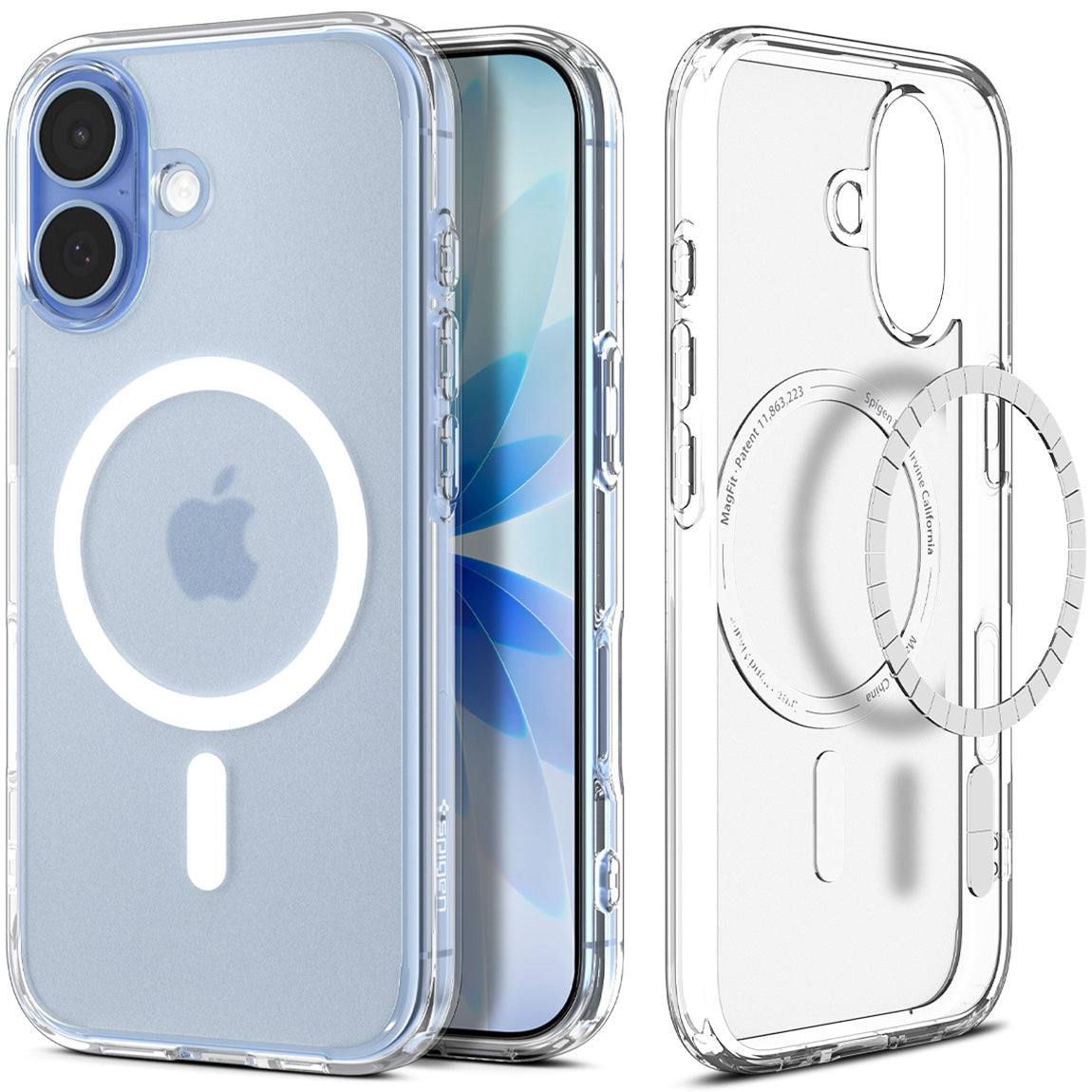 Handyhülle für iPhone 17, Spigen Ultra Hybrid Mag mit MagSafe, Durchscheinend-Weiß