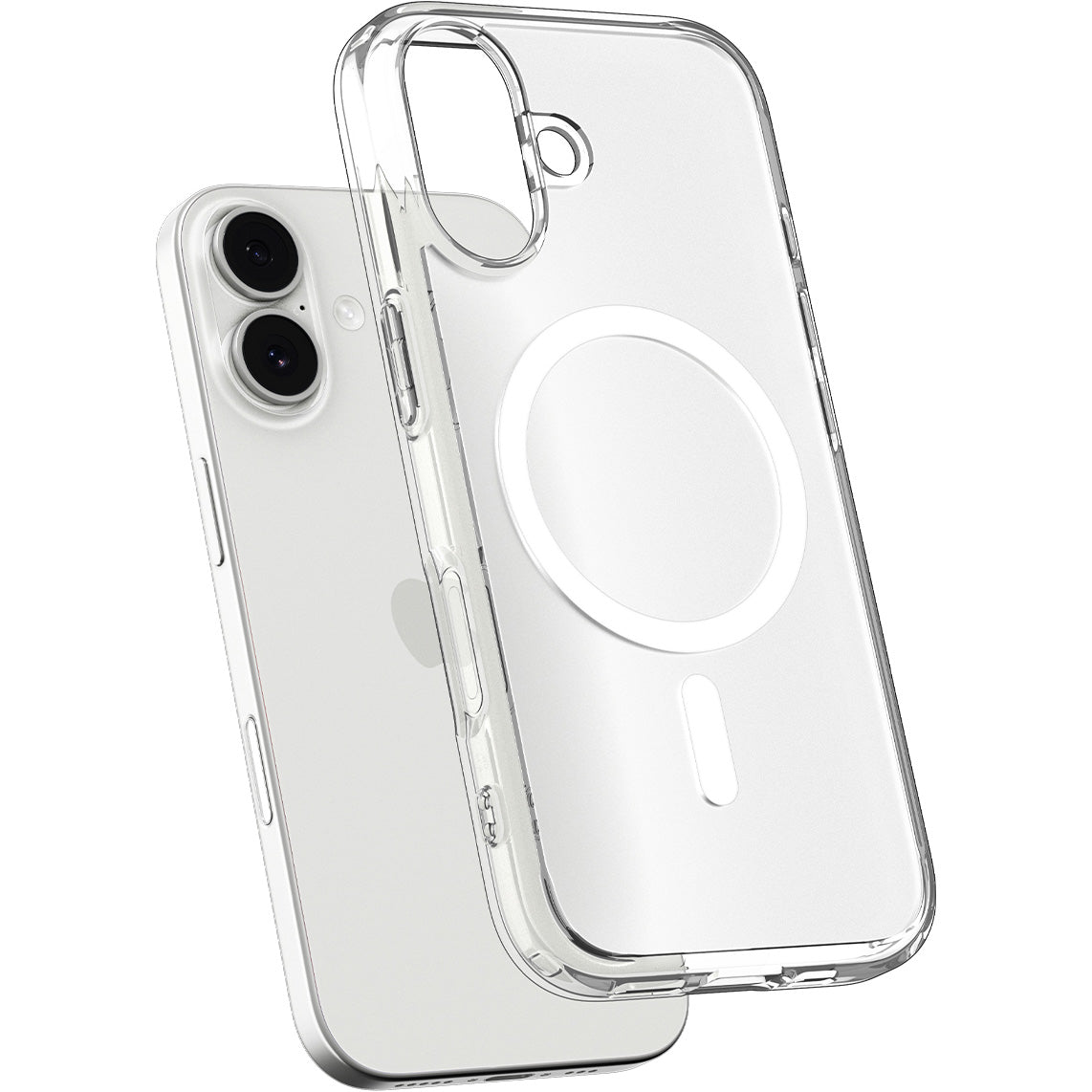 Handyhülle für iPhone 17, Spigen Ultra Hybrid Mag mit MagSafe, Durchscheinend-Weiß