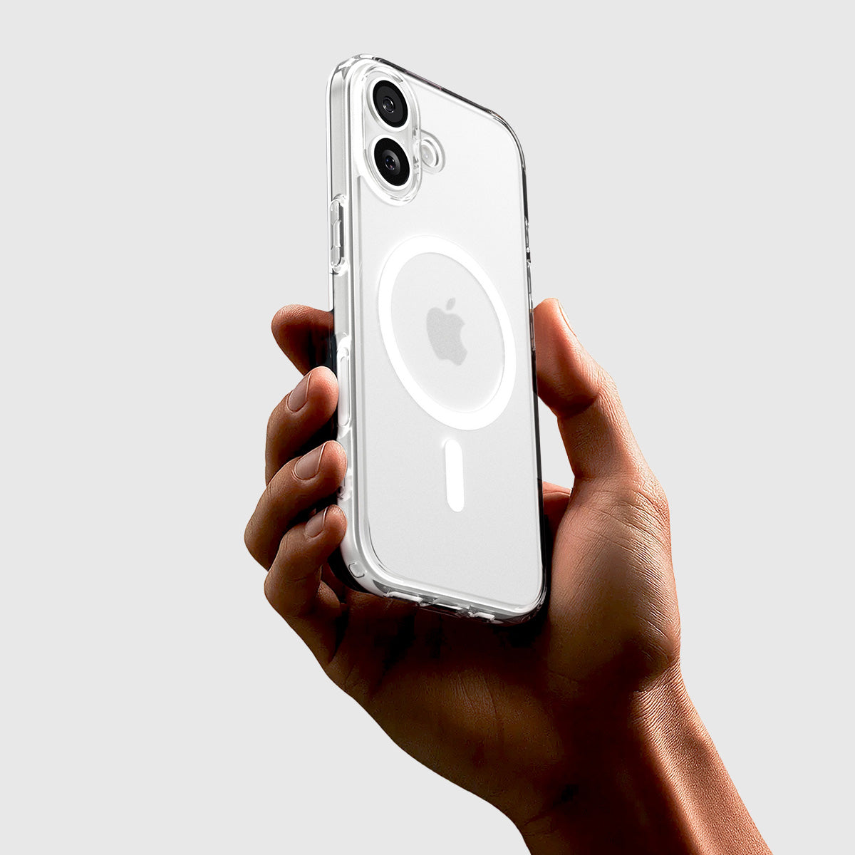 Handyhülle für iPhone 17, Spigen Ultra Hybrid Mag mit MagSafe, Durchscheinend-Weiß